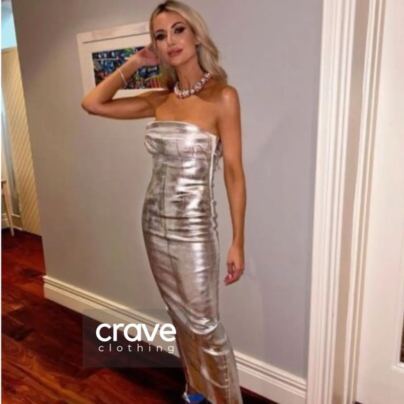 ZARA FITTED METALLIC DRESS - Picture 9 of 15